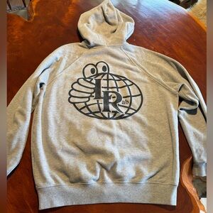 Last Resort AB Zip Hoodie Atlas Monogram Heather Grey Size L no tags